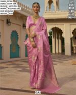 Classic Satin Silk Saree With Woven Border