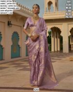 Classic Satin Silk Saree With Woven Border