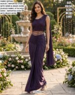 Party Wear Lycra Saree With Fancy Blouse