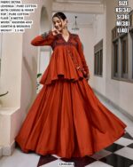 Pure Cotton Kashida Work Lehenga Choli Set