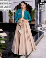 Pure Cotton Kashida Work Lehenga Choli Set