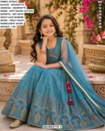 Floral Work Girls Lehenga With Net Dupatta