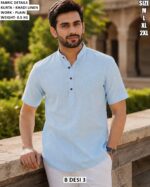 Smart Half Sleeve Ethnic Kurta For Men
