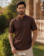 Smart Half Sleeve Ethnic Kurta For Men