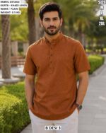 Smart Half Sleeve Ethnic Kurta For Men