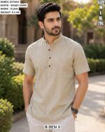 Smart Half Sleeve Ethnic Kurta For Men