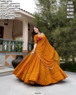 Bandhej Print Georgette Lehenga Choli