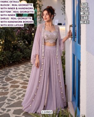 Designer Beads Work Indo Western Outfit