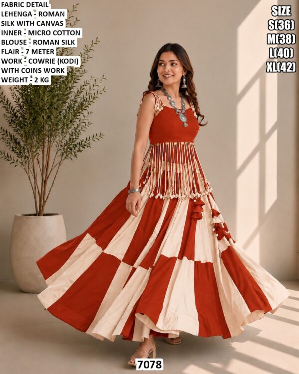 Navratri Wear Roman Silk Lehenga Choli Set