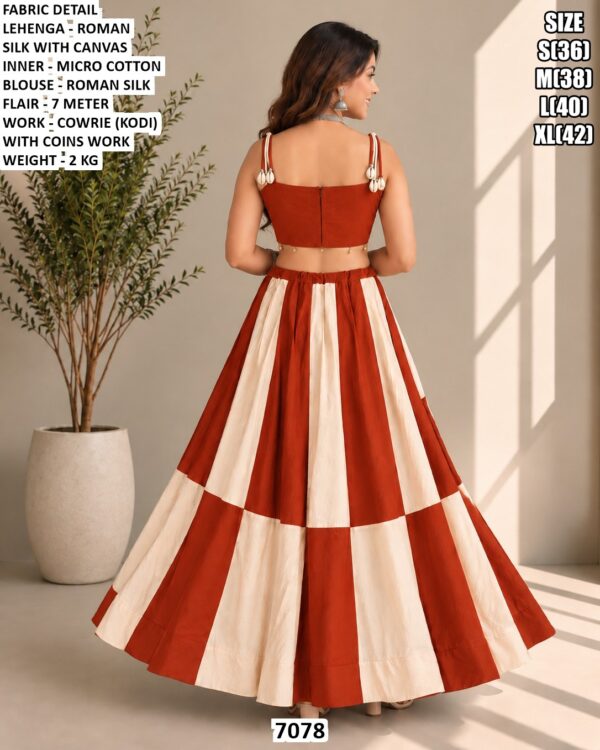 Navratri Wear Roman Silk Lehenga Choli Set