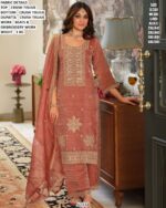 Premium Beads Work Crush Tissue Salwar Suit