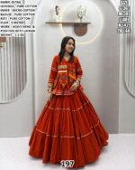 Handwork Cotton Lehenga Choli With Latkan Detail