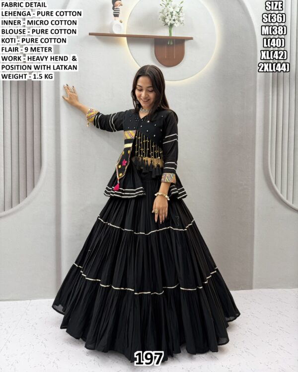 Handwork Cotton Lehenga Choli With Latkan Detail