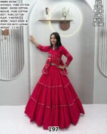 Handwork Cotton Lehenga Choli With Latkan Detail