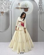 Handwork Cotton Lehenga Choli With Latkan Detail