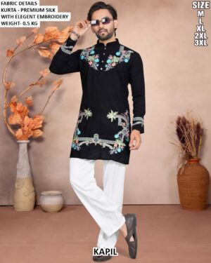 Stylish Embroidery Work Kurta For Festive Wear