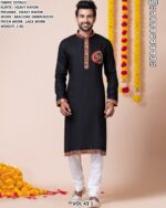 Stylish Men Kurta Pajama With Decorative Work