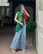 Rayon Gamthi Work Designer Shrug Top For Women