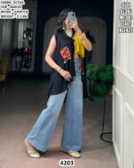 Rayon Gamthi Work Designer Shrug Top For Women