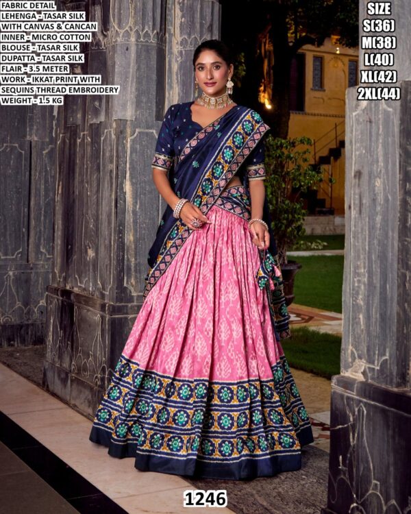 Premium Tasar Silk Lehenga For Festive Occasions