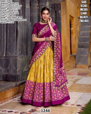 Premium Tasar Silk Lehenga For Festive Occasions