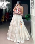 Cotton Lehenga Choli With Designer Mirror Work Koti