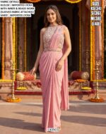 Imported Lycra Saree With Blouse For Women
