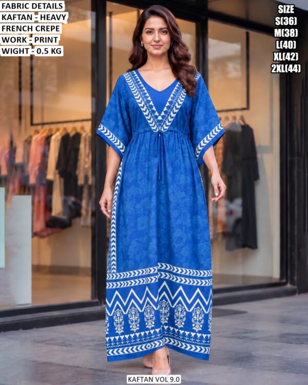 Modern Printed Kaftan For Women And Daily Wear