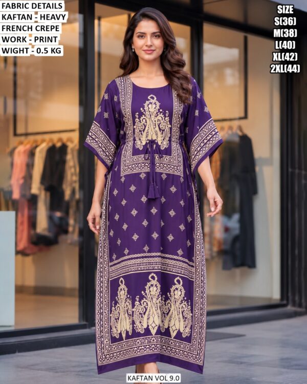 Modern Printed Kaftan For Women And Daily Wear
