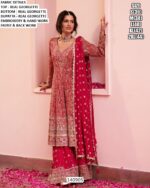 Designer Georgette Suit With Hand Work And Dupatta