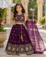Festive Wear Embroidered Lehenga Choli For Girls