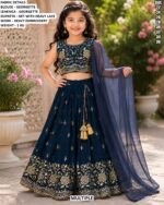 Festive Wear Embroidered Lehenga Choli For Girls
