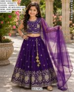 Festive Wear Embroidered Lehenga Choli For Girls