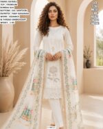 Traditional Roman Silk Suit With Detailed Embroidery