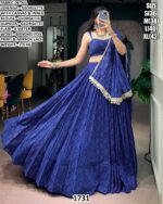 Designer Lehenga Choli With Foil Print And Dupatta