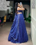 Designer Lehenga Choli With Foil Print And Dupatta