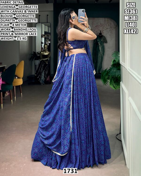 Designer Lehenga Choli With Foil Print And Dupatta