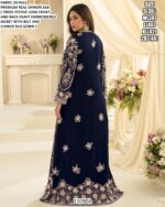 Premium Chinon Silk Gown With Embroidered Jacket