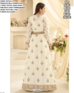 Premium Chinon Silk Gown With Embroidered Jacket