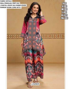 Modern Printed Top And Bottom Set For Women