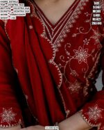 Vichitra Silk Embroidered Kurta Pant Dupatta Set