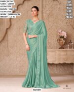Designer Embroidered Saree With Matching Blouse