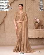 Designer Embroidered Saree With Matching Blouse