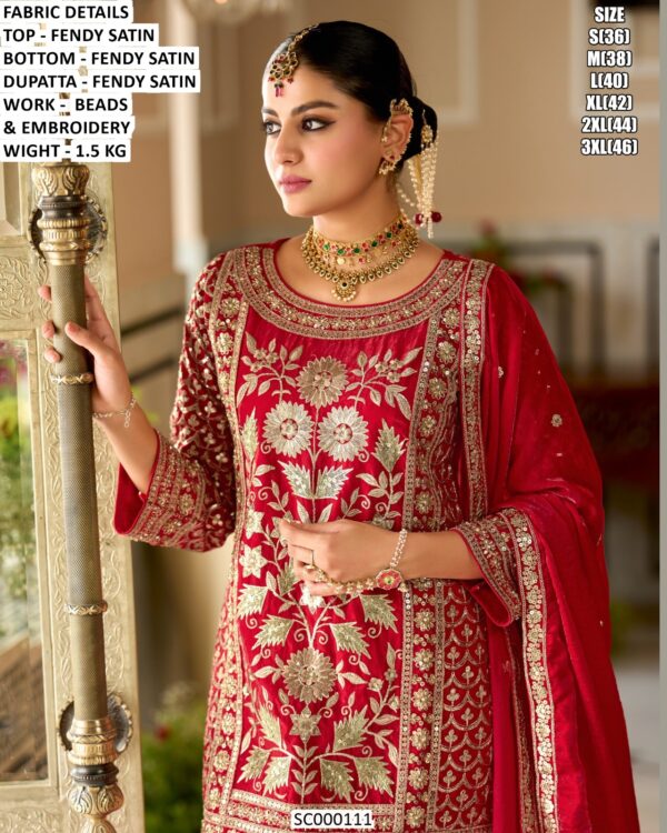Premium Embroidered Kurti Pant Dupatta Set