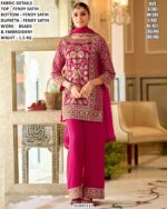 Premium Embroidered Kurti Pant Dupatta Set