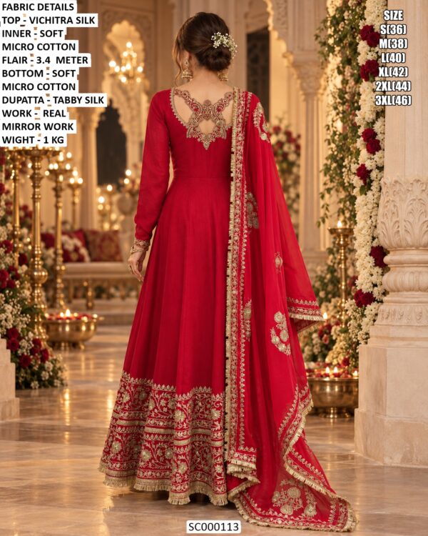 Royal Ethnic Anarkali Suit Set With Dupatta For Women