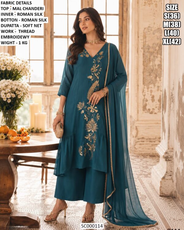 Charming Traditional Kurti Pant Dupatta Suit Set
