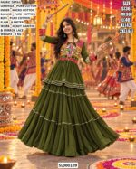 Mirror Lace Garba Lehenga Choli Set For Navratri