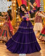 Mirror Lace Garba Lehenga Choli Set For Navratri