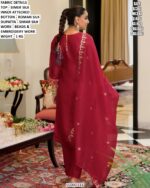 Shimmer Silk Mirror Work Kurti Pant Dupatta Set